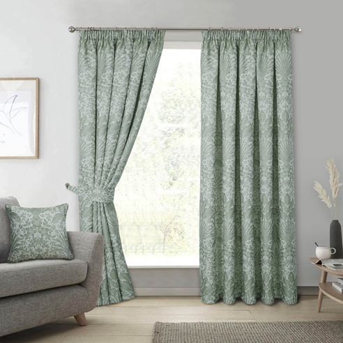 Keswick Pencil Pleat, Sage - Ready Made Curtains - Image 3